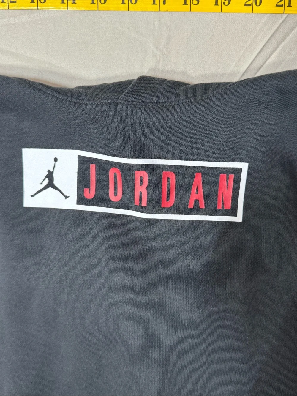 Jordan Black Pullover Hoodie with Red Box Logo